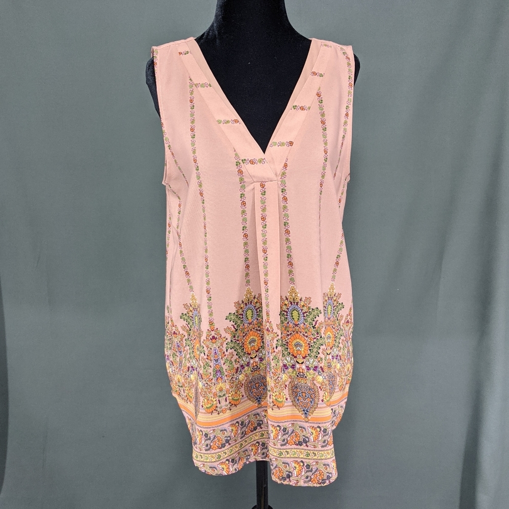 Pleione Sleeveless V-Neck Blouse